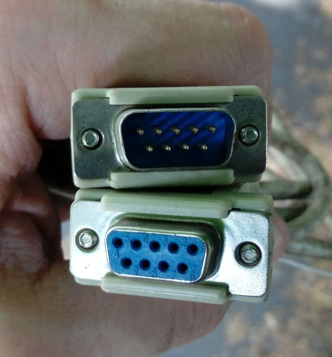 Kabel COM 9 pin końcowka męska, żeńska.