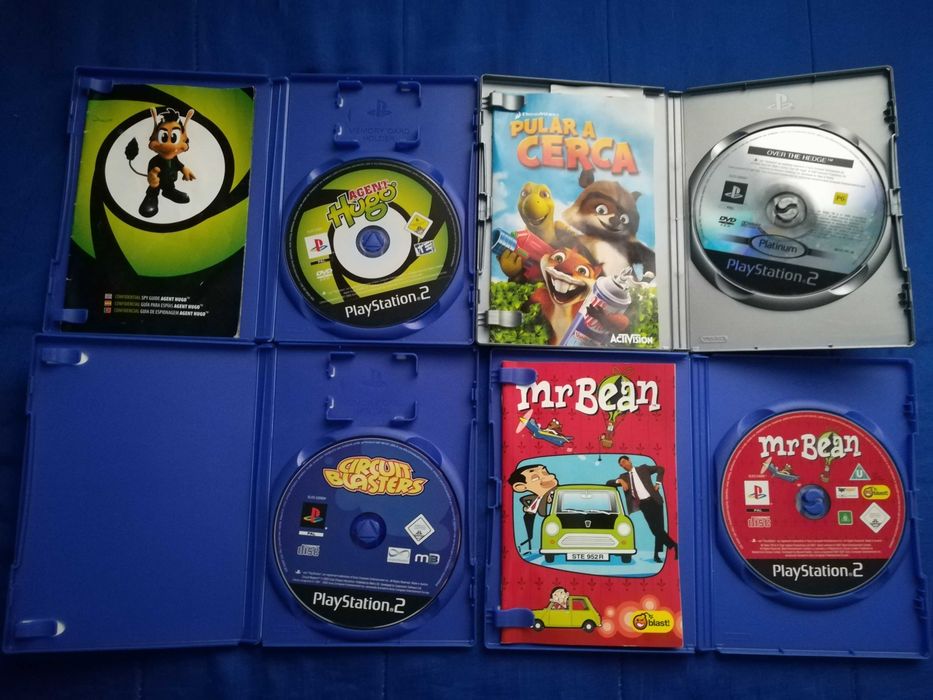 Pack de Títulos PS2 - Agent Hugo e PULAR a CERCA, CIRCUIT BLASTERS e MR. BEAN! !
