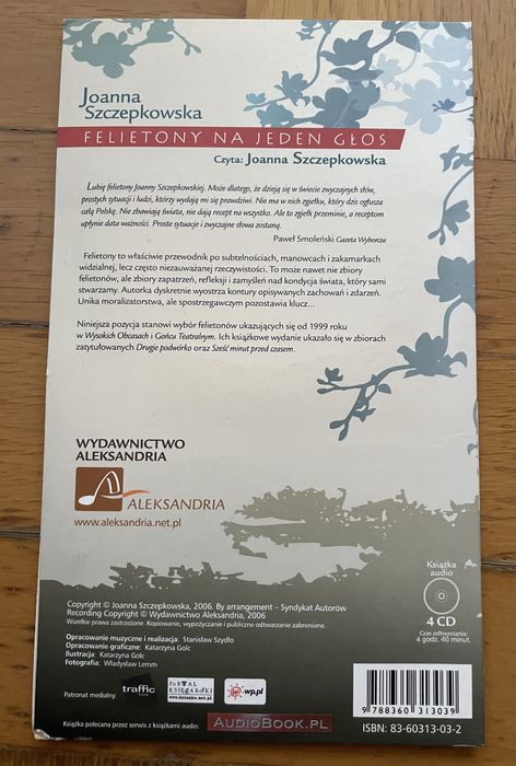 „Felietony na jeden głos” Joanna Szczepkowska, CD