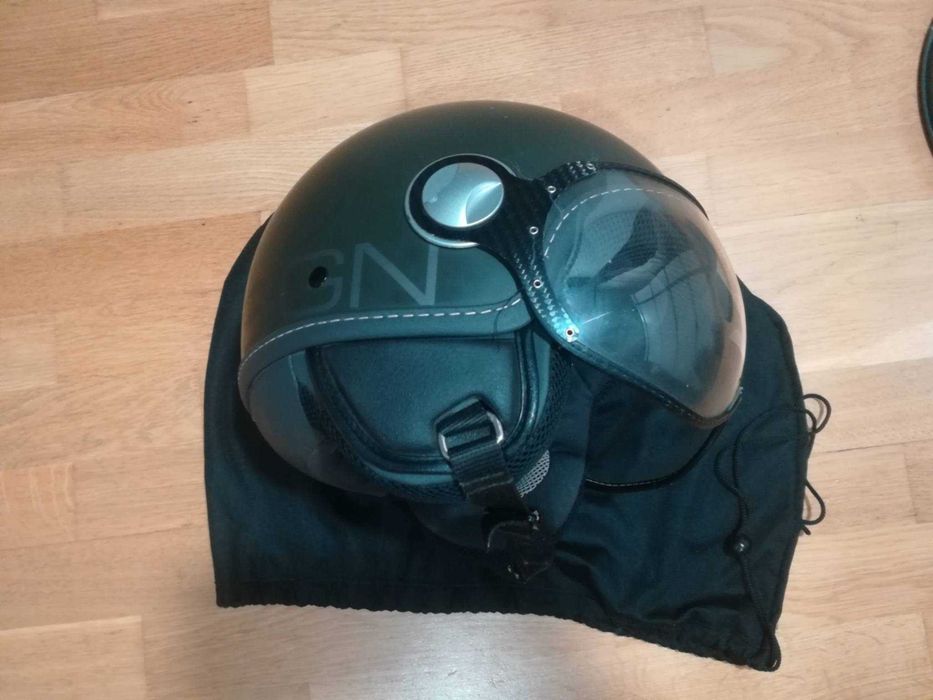 Kask motocyklowy otwarty, momo design, vintage (razem z pokrowcem)