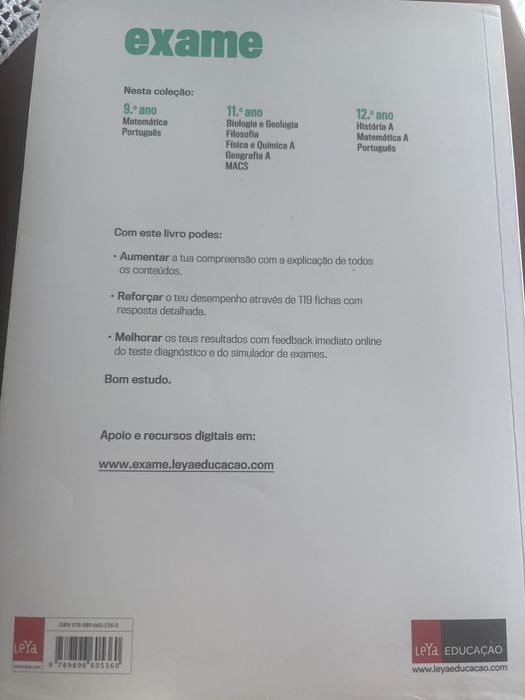Livro exame 12 ano português da editora Leya