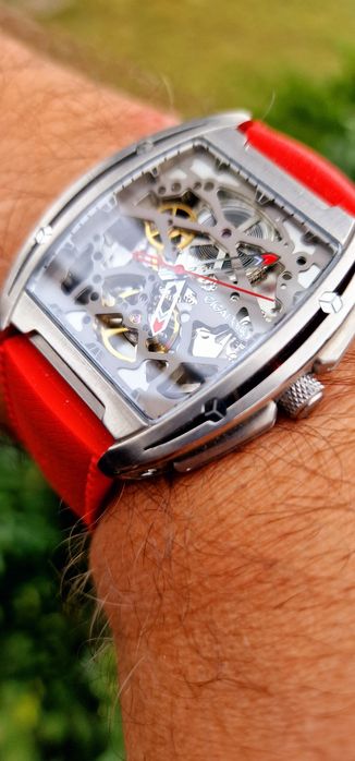 Ciga Design Skeleton Automatic Titanium - szafir , tytan - Tonneau