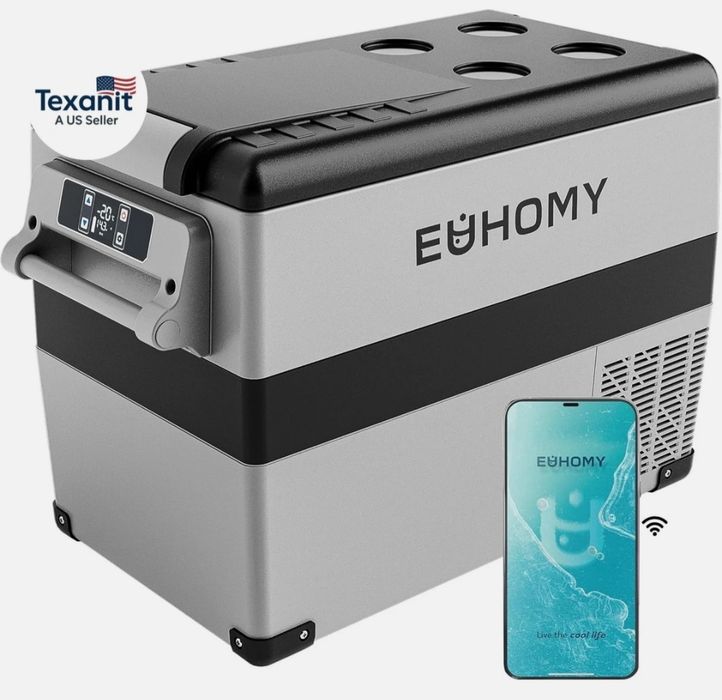 Geladeira 12 Volts, Refrigerador Elétrico 48QT (45L), Controle APP Geladeira 12V, Coo 12V