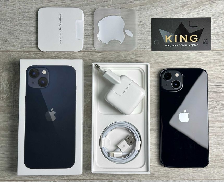 Apple iPhone 13 - 128GB - Midnight Neverlock ІДЕАЛ 98% АКУМУЛЯТОР №70