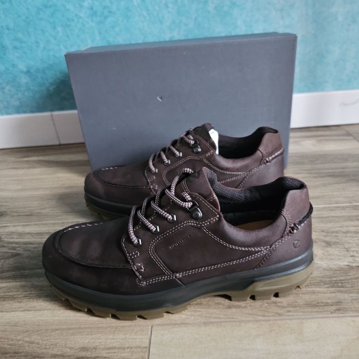Ecco Rugged Truck brązowe skórzane męskie wodoodporne  41  27