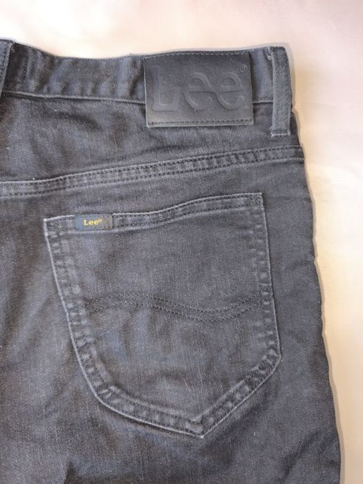 Jeansy męskie czarne LEE 33/32 spodnie jeansowe