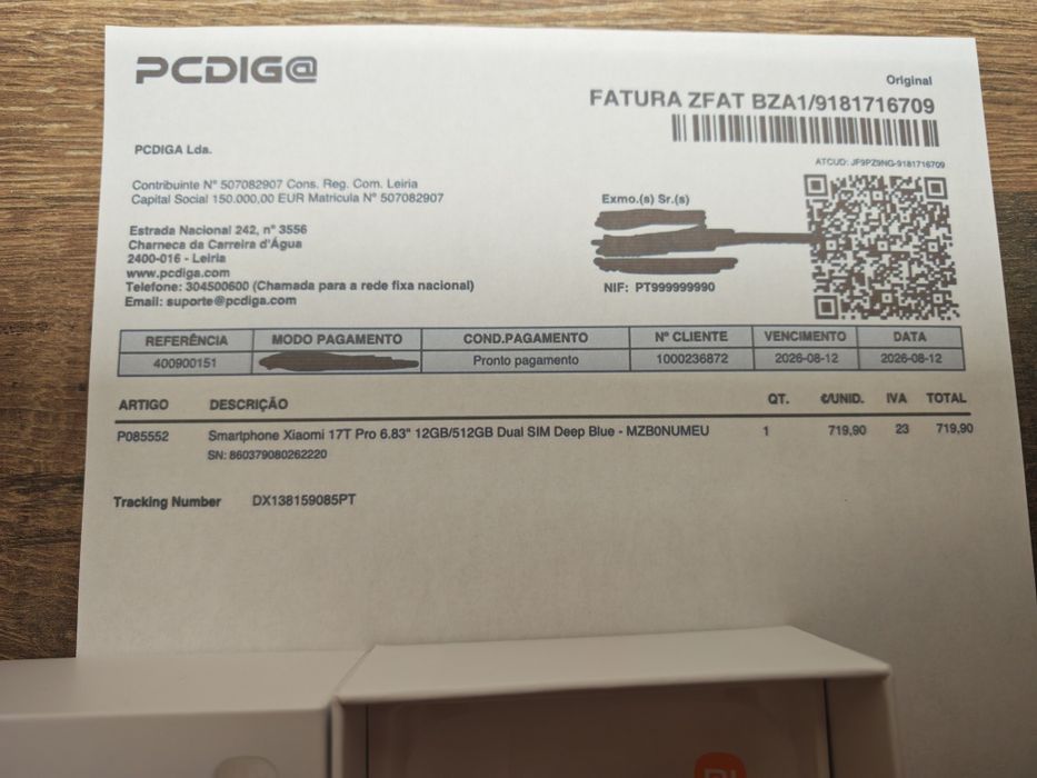 Xiaomi 17T Pro 6.83" 12GB/512GB Dual Sim Azul  Seminovo(1 dia de Uso), Aceito Retomas