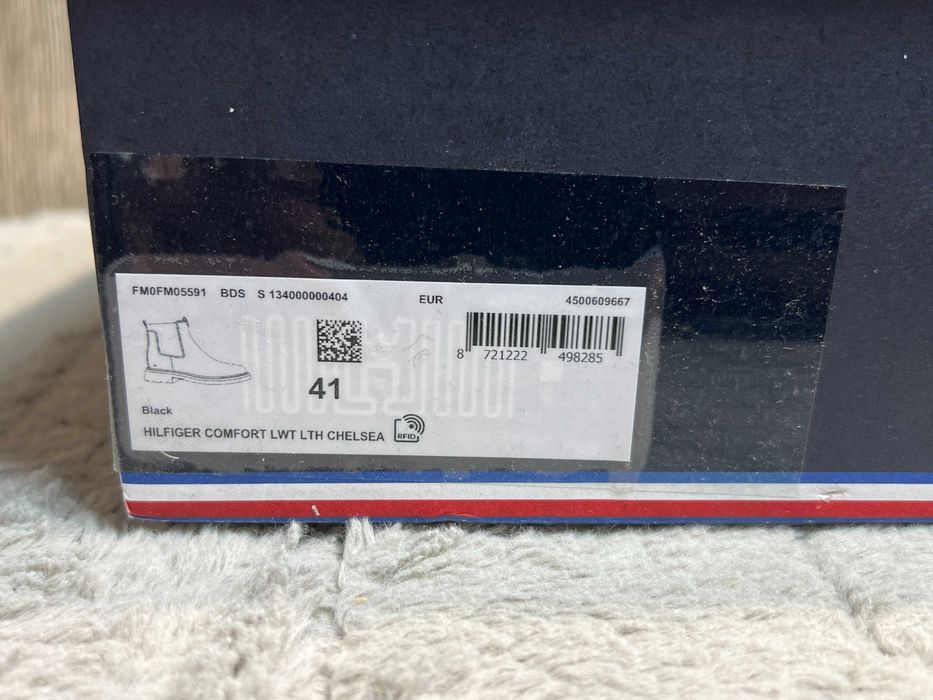 botki damskie skórzane tommy hilfiger comfort chelsea 41