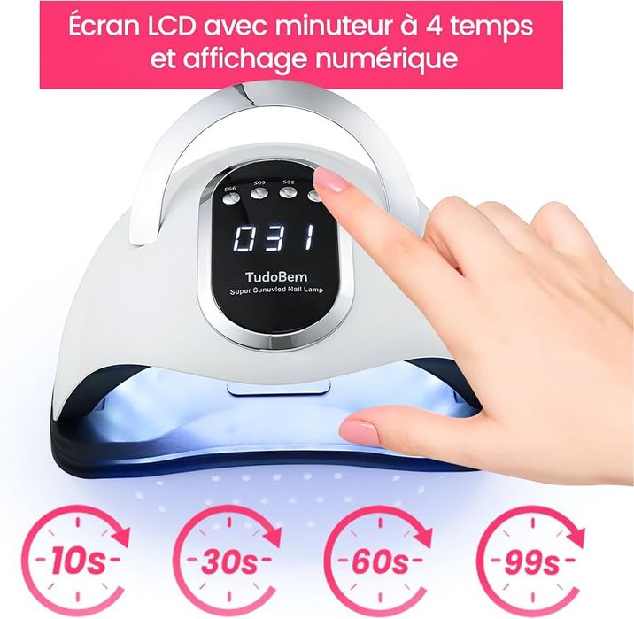 TudoBem Profesjonalna lampa UV do paznokci żelowych, UV LED