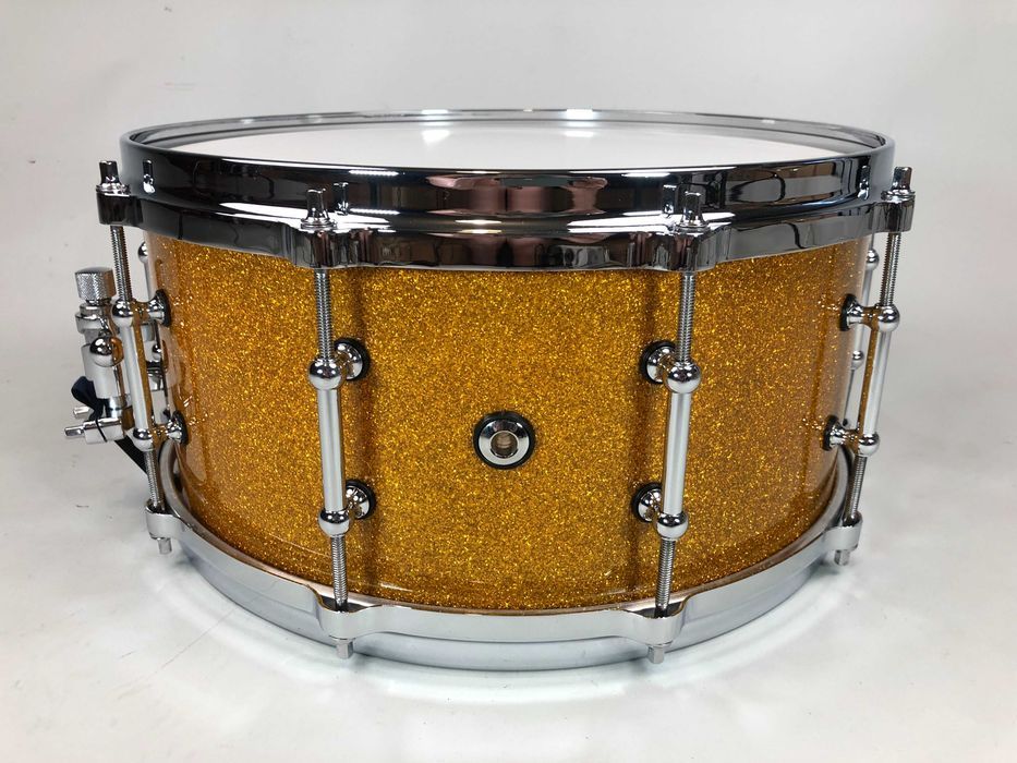 Polmuz Maple Snare 14" x 6,5" | Gold Sparkle | Die-Cast | 10 Lugs