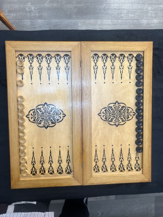 Нарды из натурального дерева с росписью