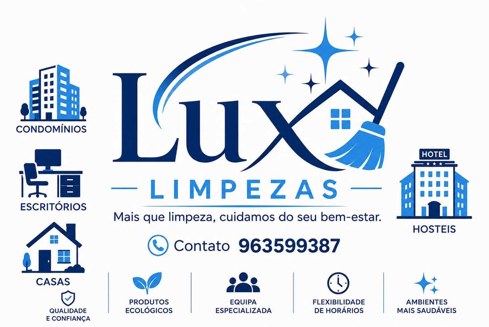 Limpezas domesticas,hosteis, escritórios.