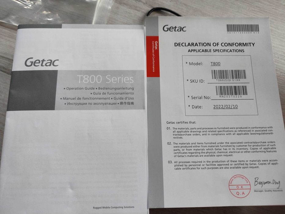Tablet windows getac t800