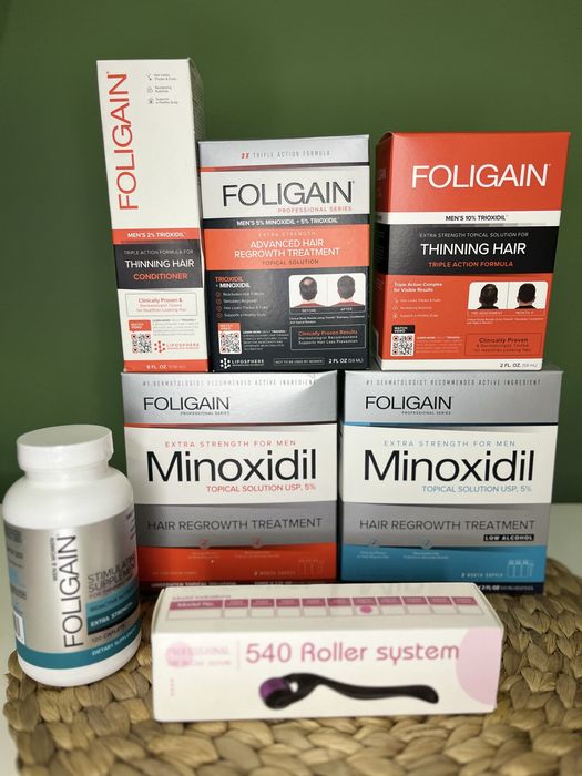Minoxidil foligain / kirkland -fim da calvicie/ crescimento barba