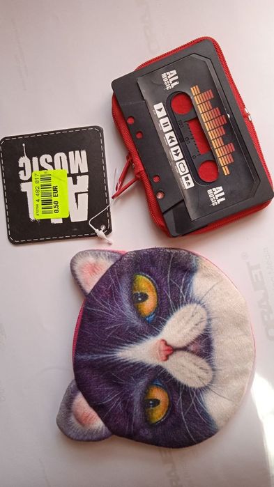 Кошелёк "Кот" и кошелёк "Аудиокассета"