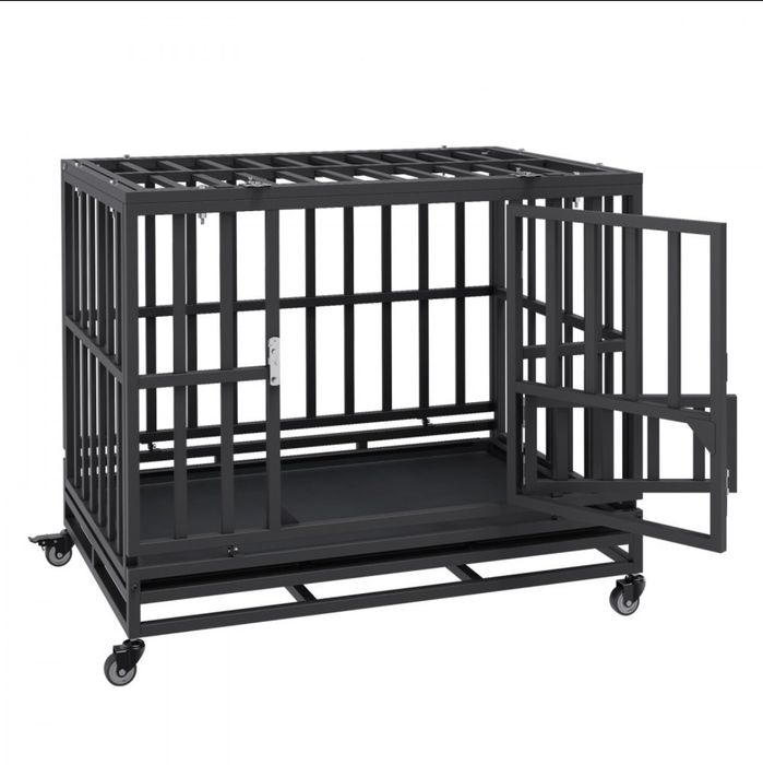 Crate VEVOR Heavy Duty para Cães - Dimensões: 95 × 65 × 81