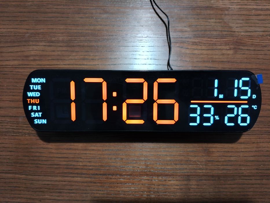 Електронний настільний LED годинник ЛЕД часи будильник з температурою