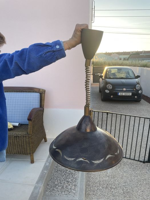 Candeeiro de teto em latao com extensor