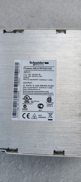 Fonte de Alimentação Schneider Electric ABL8RPS24100 (24V 10A)