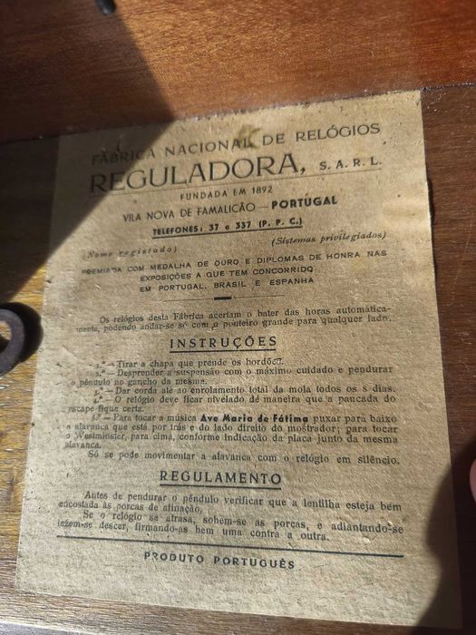 Relógio de Parede REGULADORA |