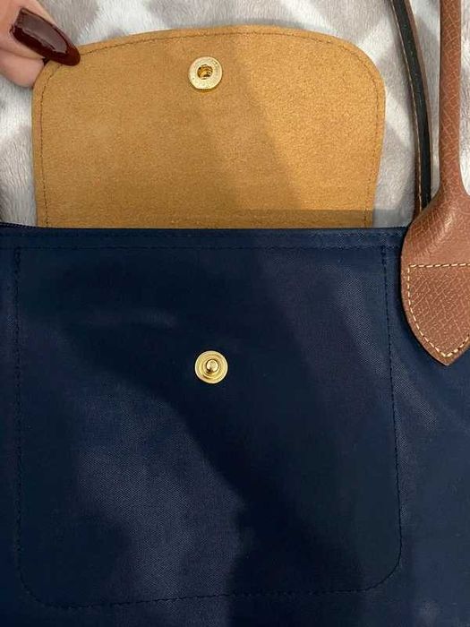 "Torba Damska"Longchamp_Le_Pliage_Nylon_Skóra_Navy blue