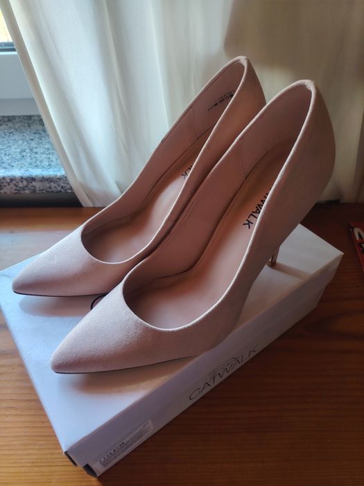 Nowe szpilki pudrowy róż r. 41