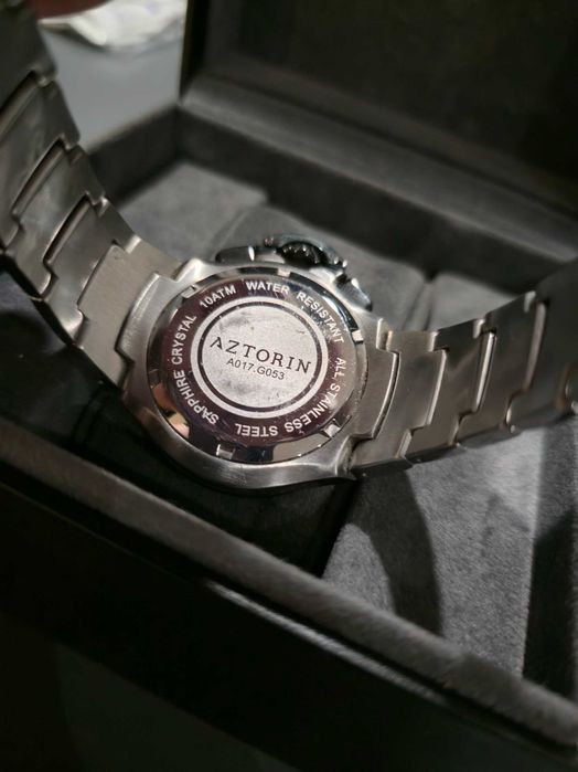 Zegarek Aztorin Sport Chronograf Stal Szlachetna Szafir