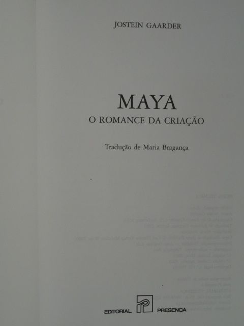 Maya - O Romance da Criação de Jostein Gaarder - 1ª Edição