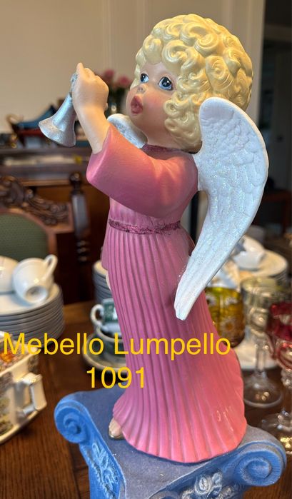 Figurka Anioł sygnowany wysoki grający uszkodzony 1091