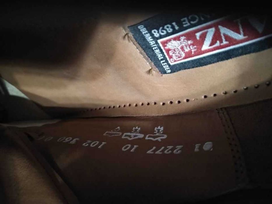 Manz Germany nowe buty Derby 44,5 UK 10 super buty skórzane