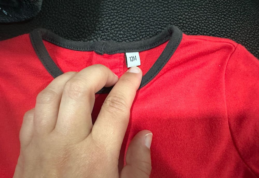 Camisola Vermelha Puppy + Calças/Leggings (12 M)