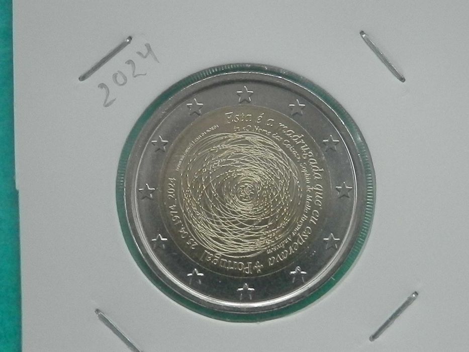 1069 - Euro: 2,00 euros 2024 bimet. 50 anos 25 Abril, por 2,50