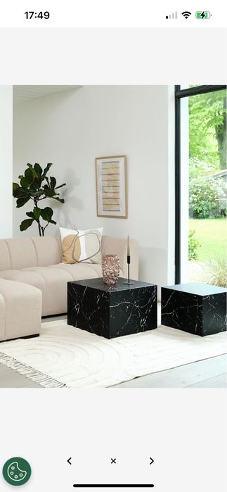 Stolik kawowy TINGSTED kolor marmuru 2 szt.