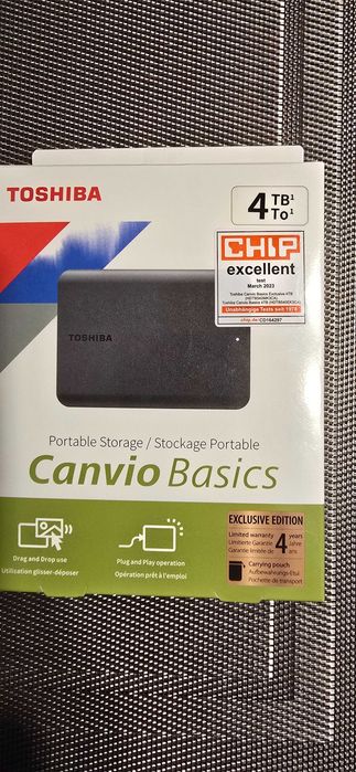 Dysk zewnętrzny Toshiba 4TB + Etui - NOWY