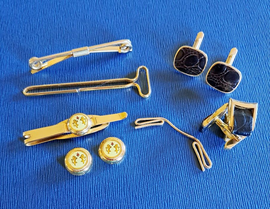 Alfinetes Gravata e Botões Punho Vintage