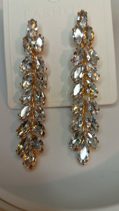 Komplet biżuterii ślubnej kolczyki bransoletka