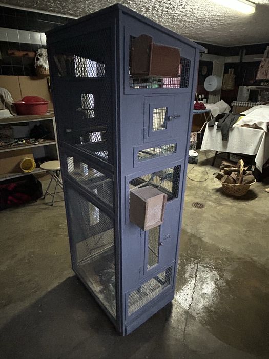 Gaiola com 20 periquitos