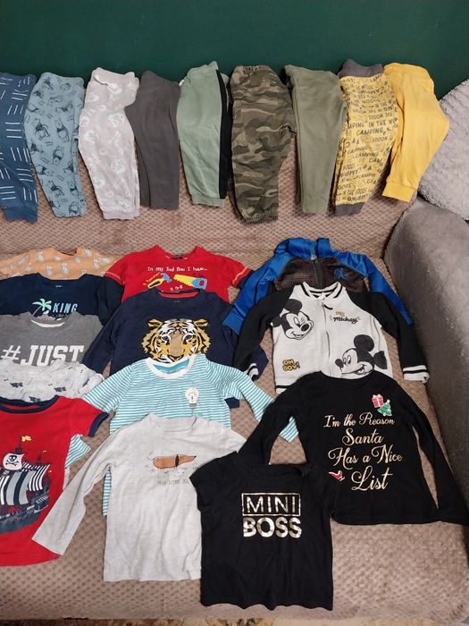 Bardzo duży zestaw ubrań 80-86