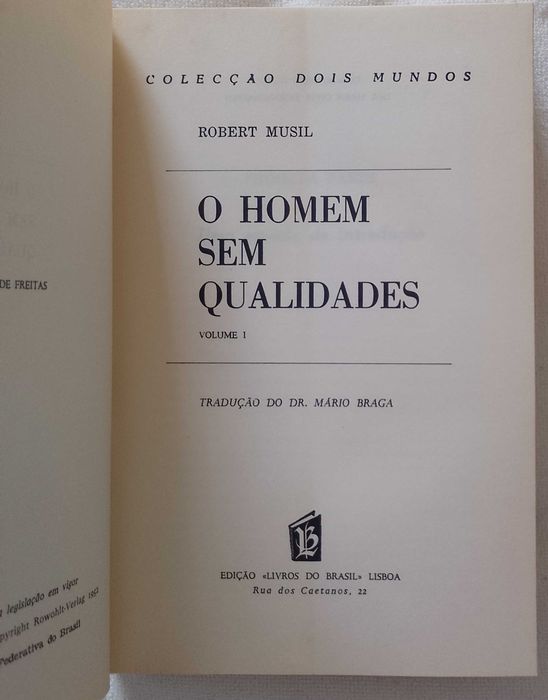 O homem sem qualidades - vol. I, Robert Musil