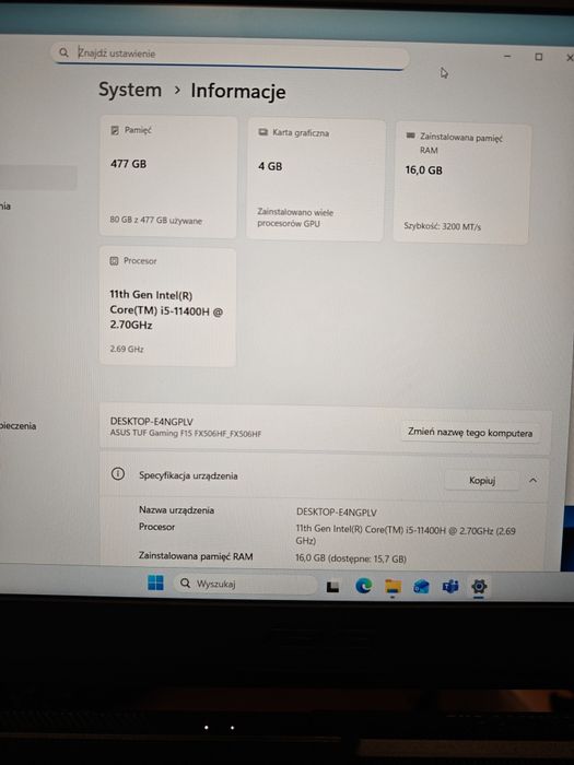 Laptop Asus FX 506H