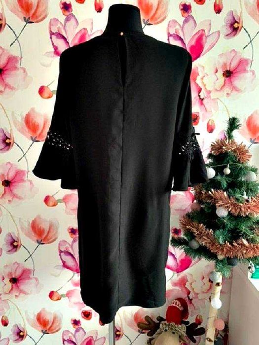 river island sukienka klasyczna mała czarna gipiura roz.38/40