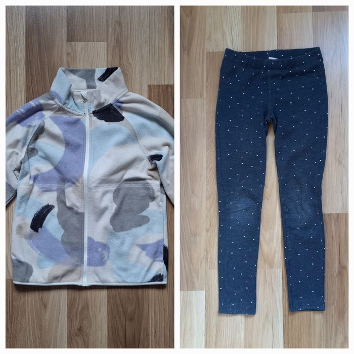 Komplet 128 H&M bluza spodnie + GRATIS koszulka