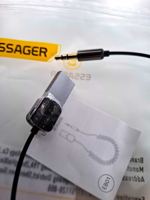 Bluetooth 5.0 Adapter Odbiornik Dongle Audio - USB na Jack 3,5 mm