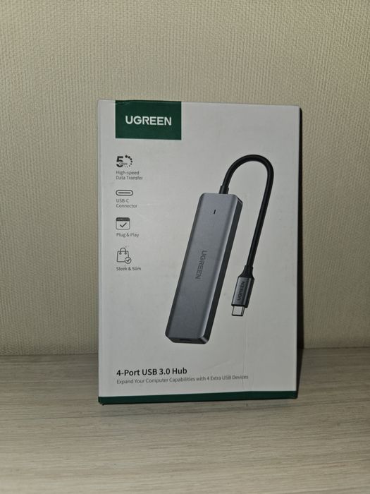 USB-хаб Ugreen CM219 4-in-1 USB Type-С to 4xUSB 3.0 HUB Space Gray