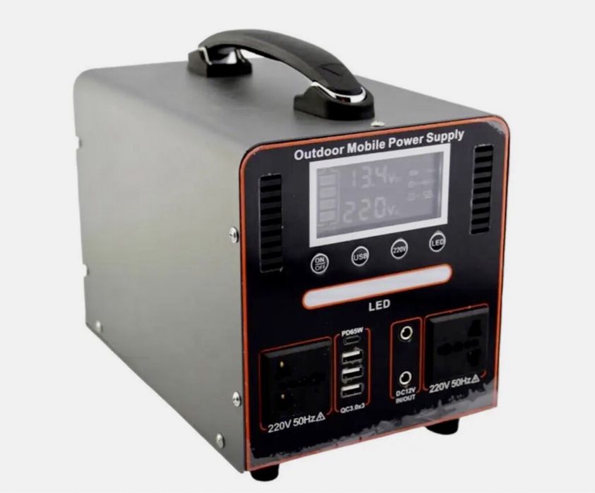 Зарядна станція 600Вт 40А для зарядки і підключення техніки 220В USB