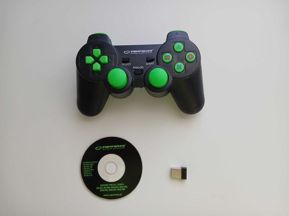 Bezprzewodowy  Pad PC/PS3 WIBRACJA ZIELONY