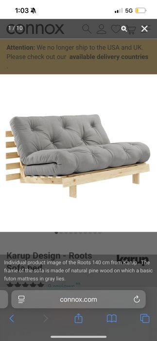 Sofa Karup design łóżko fotel rozkładany