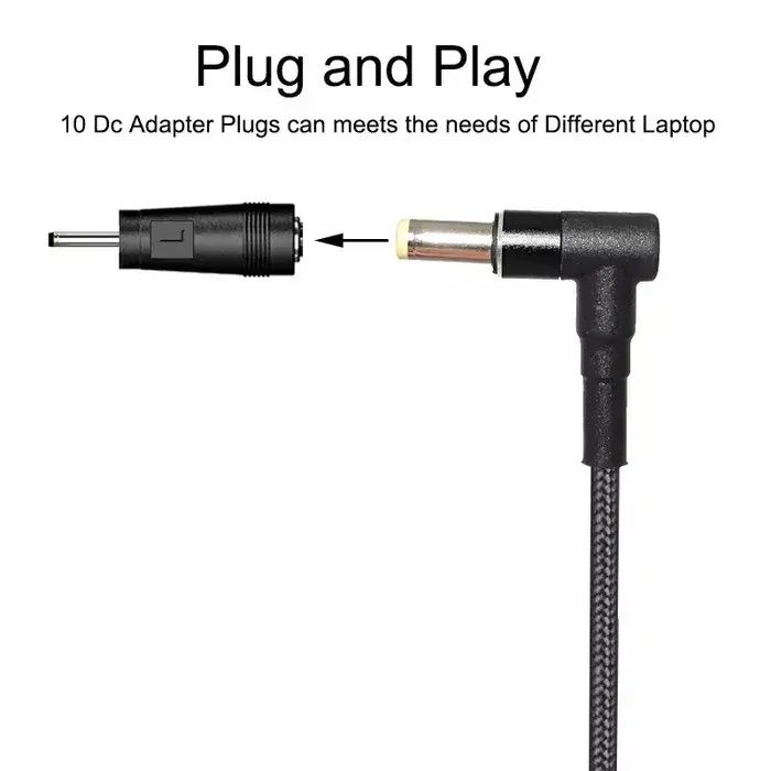 Набір перехідників для ноутбука + кабель 100w PD usb-C на DC 5.5 * 2.5