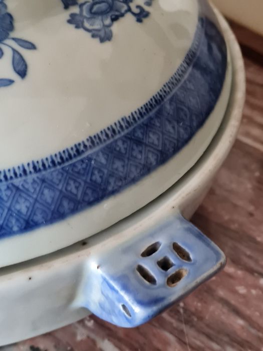 rara travessa rechaud coberto, Fitzhugh Em porcelana chinesa