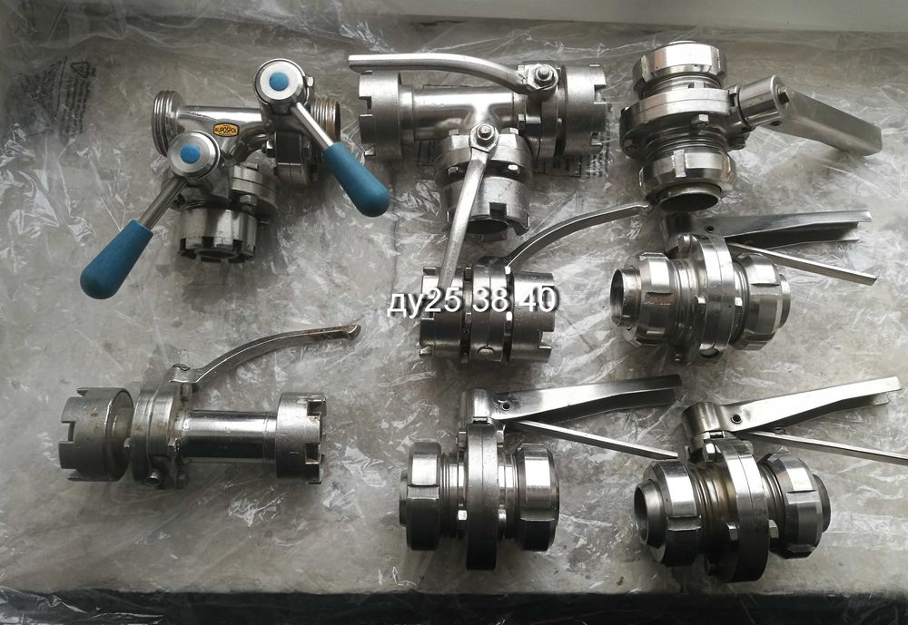 молочный кран,шибер,муфта ду 38-40-50-65-80